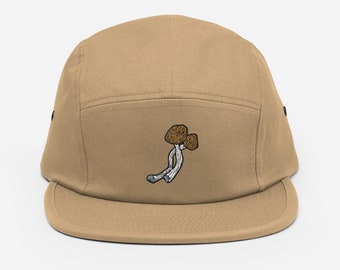 Hongos - Gorra de campamento con panel bordado personalizado