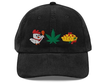 Chicken Pot Pie - Funny Custom Embroidered Vintage Corduroy Hat