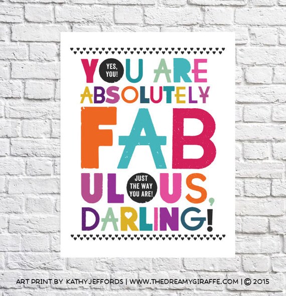 Little Girl Print Bright Wall Art Colorful Bathroom Decor Etsy