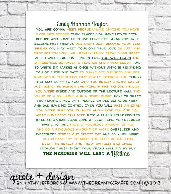 Personalized Graduation Gift For Daughter College Bound Gift High School Class Of 2017 Advice For Graduate Gift Graduation Gifts For Girls Personalized Graduation Gift For Daughter College Bound Gift High School Class Of 2017 Advice For Graduate Gift Graduation Gifts For Girls