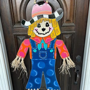 TEMPLATE fall scarecrow door hanger DIY template