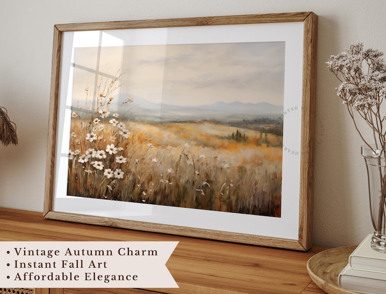Fall Frame Art Set of Autumn Landscape Paintings for Fall Home Decor ...