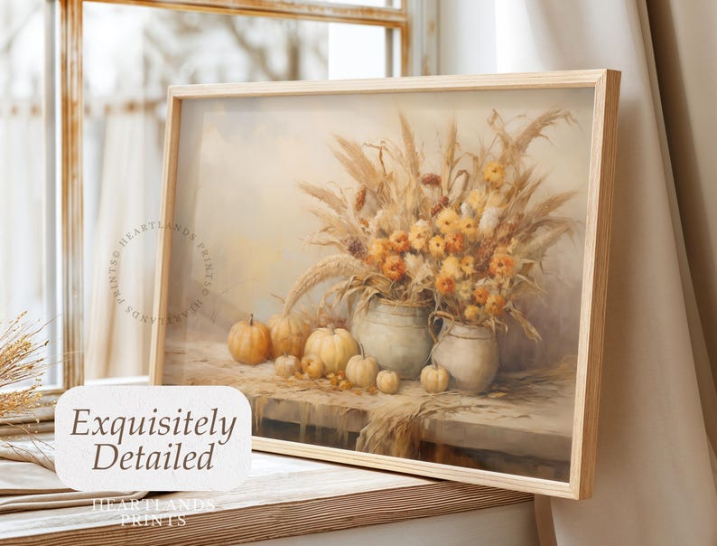 Fall Frame Art Set of Autumn Landscape Paintings for Fall Home Decor ...