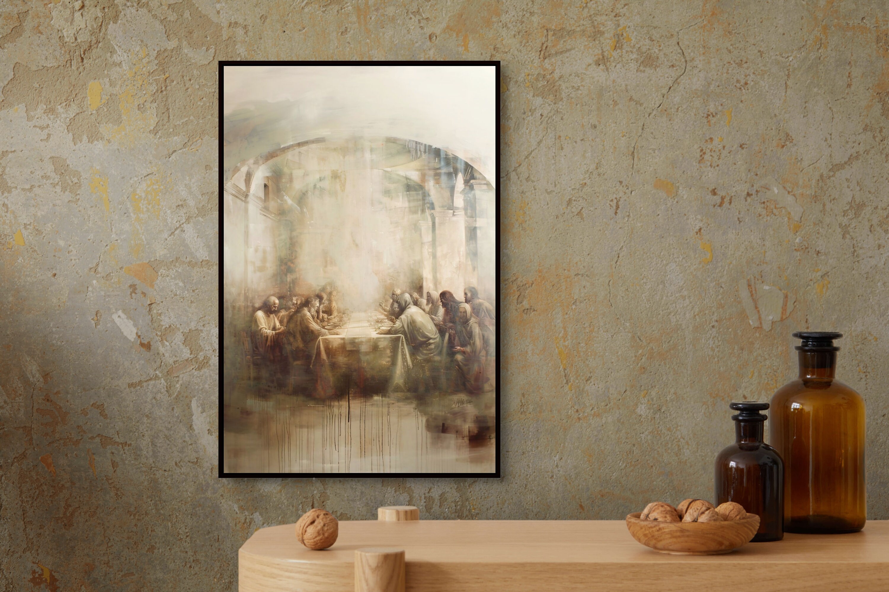 Printable Last Supper Painting Leonardo Da Vinci Inspired Print ...