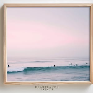 Beachy Wall Art / Estilo inspirado en el océano de papel tapiz tropical perfecto como un póster de surf vintage para la decoración de su habitación playera - Descarga digital