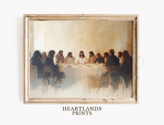 Printable Christian Artwork Last Supper Wall Art, Jesus Wall Art, Jesus Twelve Disciples, The Last Supper Art Digital Oil Painting Art Print