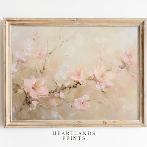 Digital Wall Art Cherry Blossom TREE ART Print Closeup Branch Soft Pink ...