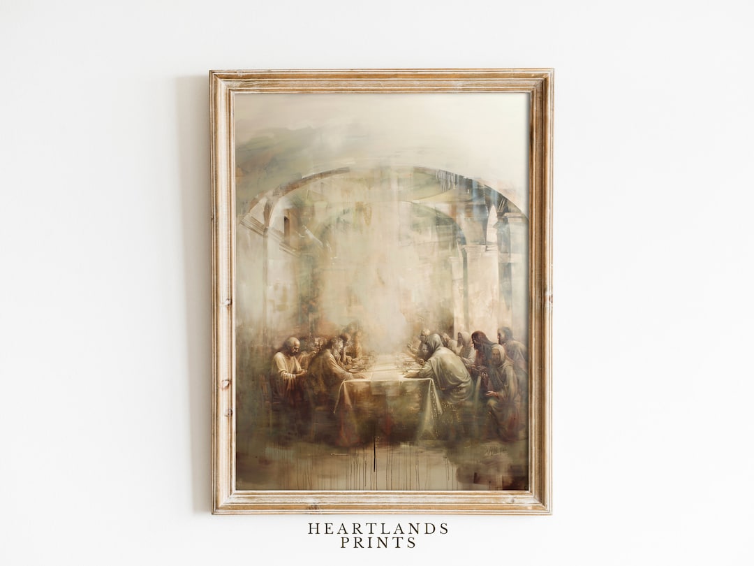 Printable Last Supper Painting - Leonardo Da Vinci Inspired Print ...