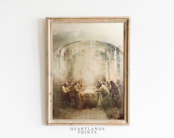 The Last Supper Wall Art | Leonardo Da Vinci | Vintage Religious Art ...