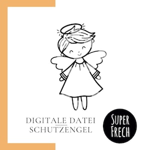 Plotterdatei Engel | Schutzengel Junge | Kartendesign für Taufe | Geschenk zur Kommunion | Konfirmation + Firmung | Geschenkidee für Paten