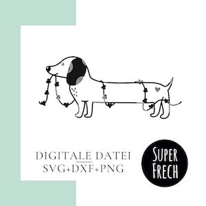 Plotterdatei Dachshund svg, Dackel, Hereingedackelt, Lustiger Dackelspruch, SVG + PNG + DXF, Design für Fußmatte, Kokosmatte, Silhouette