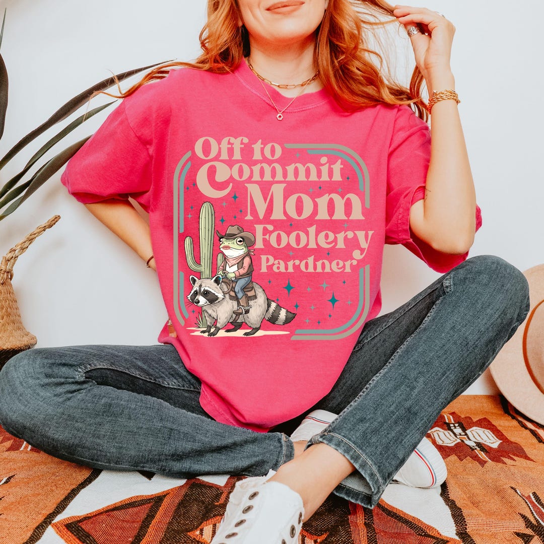 Rodent Rodeo Comfort Colors Cowboy Frog Mom Shirt: Funny Mom Gift, Mama Frog Mother ...