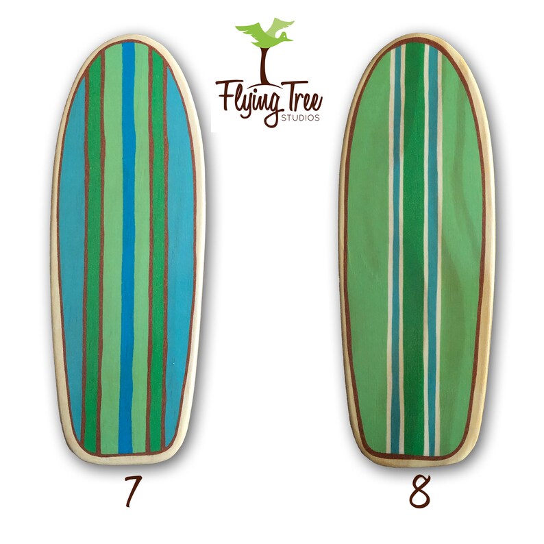 MEDIUM Wooden Surfboards Wall Decor Set of Four Beach and Etsy