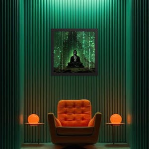 Matrix Meditation: Futuristic Zen Decor