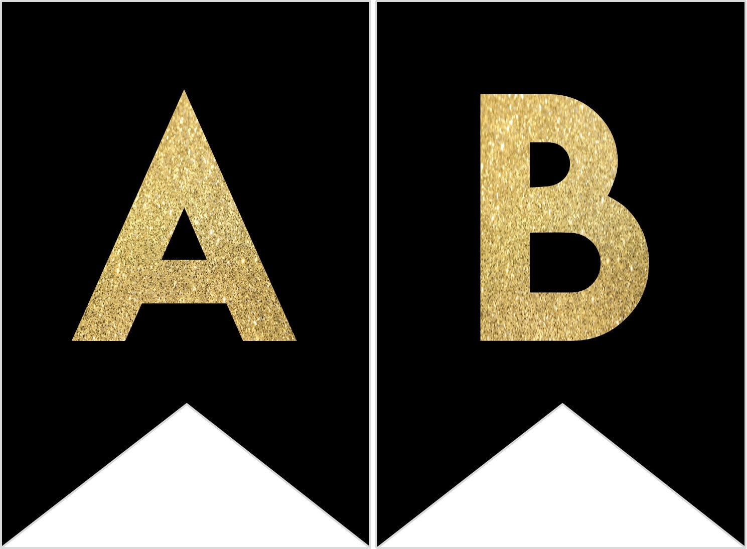 instant download printable digital party bunting banner gold etsy new zealand