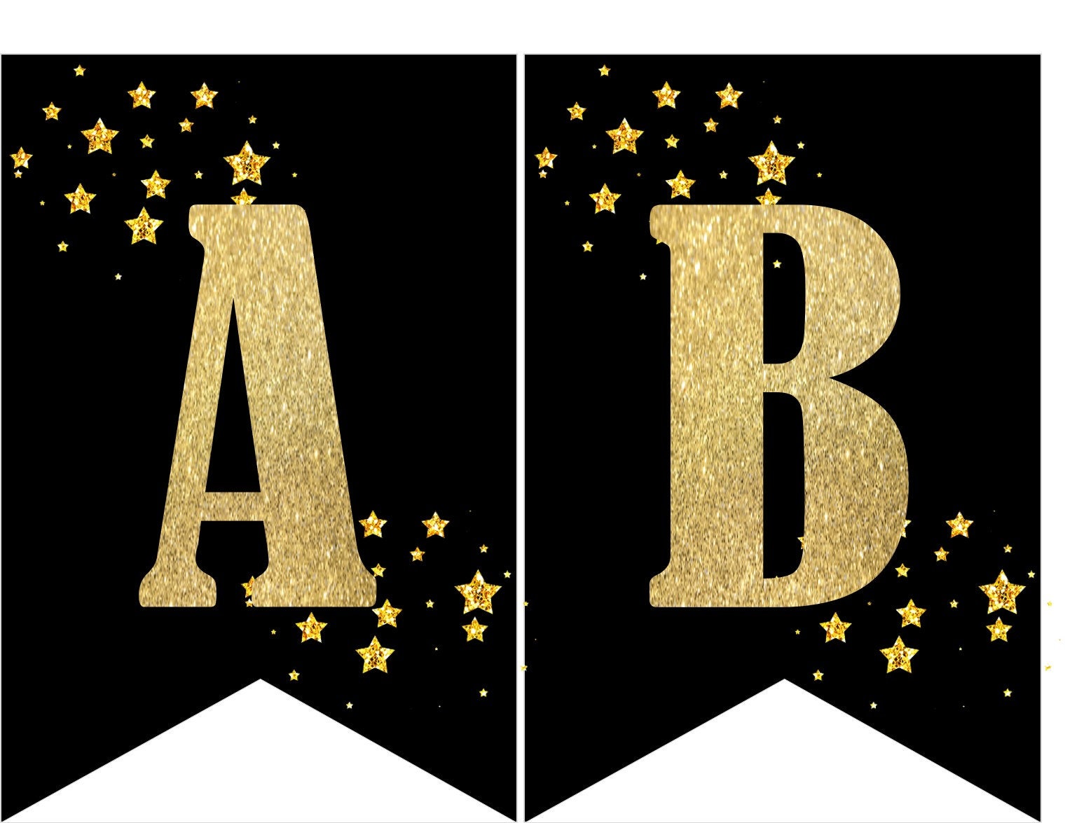 instant download printable digital party bunting banner gold etsy
