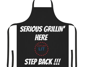 Apron, 5-Color Straps (AOP) - BBQ apron - Dad gift
