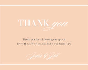 FULLY EDITABLE Wedding Thank You Card