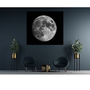 Lunar Digital Print, Full Moon Print, Astronomy Photography, Full Moon Wall Art, Moon Home Art, Full Lunar, Astrophotography Full Moon Print