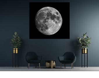 Full Moon Photography Print: Lunar Majesty Fine Art