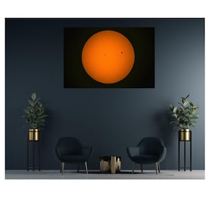 Foto Sonne, Sonnenefekte, Sonnenecho, Digitaldruck der Sonne, Teleskop Bild, Astrofotografie Kunst, Astrofotografie Druck, Sonnenflecken, Sonne