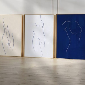 Woman Body Line Art, Printable Wall Art, Abstract Female Figure Print, Boho Line Art Print, Body Positive Art, Set of 3, Line Drawing Print
