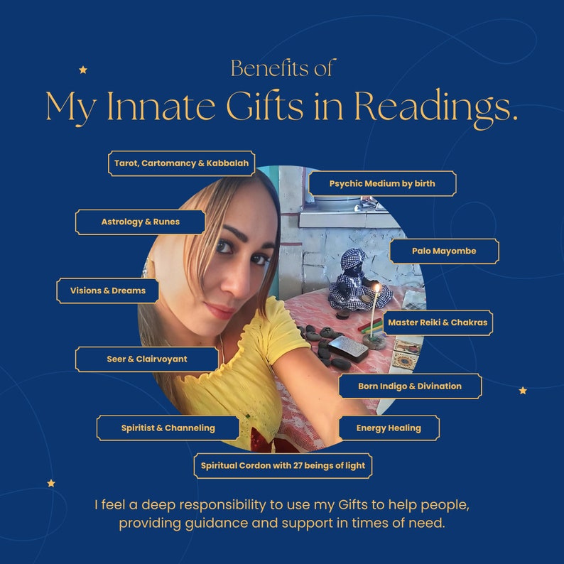 Tarot Reading, Psychic Reading, Cartomancy, Medium Clairvoyant Leticia Torres. Astrology and runes. Yaya of Palo Mayobe, IFA, Visions and dreams, Reiki & Chakras, Seer and clairvoyant. Indigo and divination. Energy Healing, Spiritist and channeling.