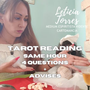 Tarot Reading SAME HOUR 4 Questions by Psychic Medium Clairvoyant Leticia | Predictions | Love | Finance | Psychic Reading | 98%  Ac. | PDF