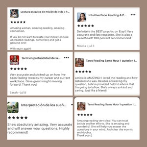 See why clients trust me with their questions and concerns.My compassionate approach and the personalized care I bring to each reading. My clients’ words reflect the comfort they find in my spiritual guidance, proving why I'm the best psychic on Etsy