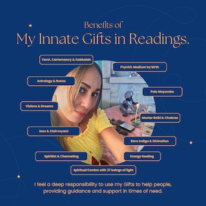 Tarot Reading, Psychic Reading, Cartomancy, Medium Clairvoyant Leticia Torres. Astrology and runes. Yaya of Palo Mayobe, IFA, Visions and dreams, Reiki & Chakras, Seer and clairvoyant. Indigo and divination. Energy Healing, Spiritist and channeling.