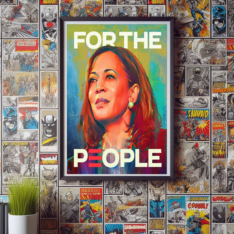 Kamala Harris for the People 2024 Election President Poster Vintage Art ...