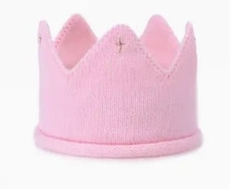 Knitted baby infant crown