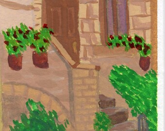 Tuindeur - Origineel schilderij