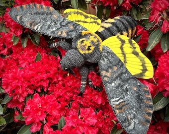 Death's Head Hawk Moth Realistic Crochet Pattern