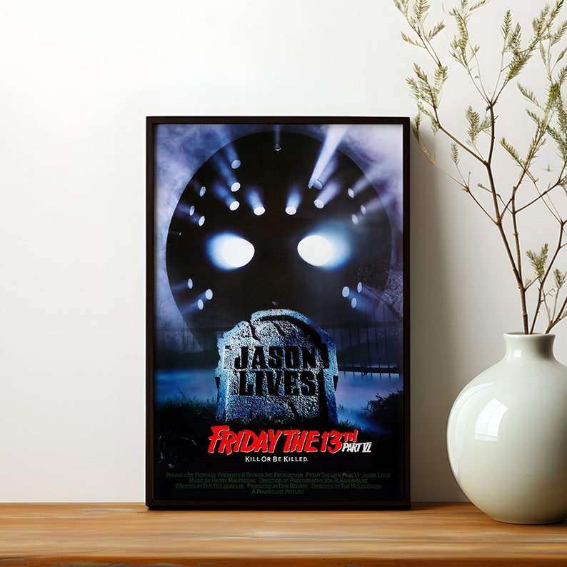 Jason Lives Retro Movie Poster, Movie Wall Art, Canvas Poster Printing ...