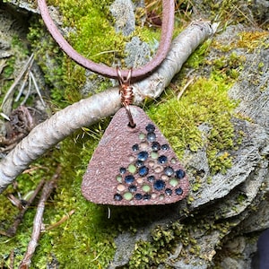 Red Dotted Ceramic Pendant