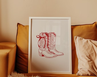 Cowboy Boots Digital Print