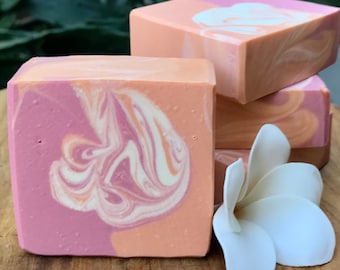 GARDENIA PEACH MANGO Soap | Artisan Soap | Fruity Floral Soap | Self Care Gift