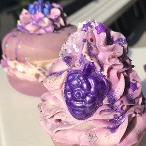 SALE - CUPCAKE Soap | GRAPE Soap | Donut Soap | Doughnut Soap | Grape Candy | Body Soap | Bakery Soap | Artisan Soap