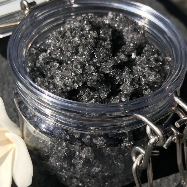 Body SCRUB | HAWAIIAN Black Lava Salt Scrub | Lava Scrub | Black Lava Scrub | Exfoliating Scrub | Black Salt Scrub | Salt Scrub | Body Scrub