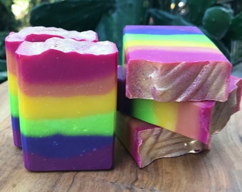 RAINBOW LOVE Artisan Soap | Rainbow Soap