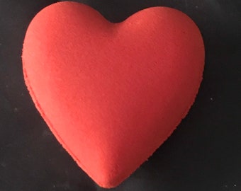 Large BLEEDING HEART Blood Red Bath Bombs, You Choose the Fragrance