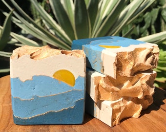 ALOHA WAIKIKI SOAP | Plumeria Soap | Tiare Flower Soap | Sugar Cane Soap | Hawaiian Soap | Artisan Soap | Sunrise Soap | Sunset Soap