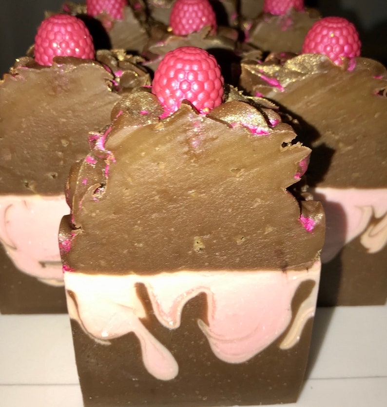 Raspberry Chocolate Truffle Artisan Soap DELICIOUS DESSERT SERIES image 7
