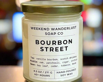 Choose your Scent | Soy Wax Candle in 9oz Glass Jar with Lid | Clear Glass Candle | Gift