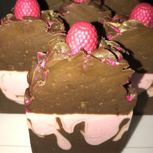 Raspberry Chocolate Truffle Artisan Soap DELICIOUS DESSERT SERIES image 6