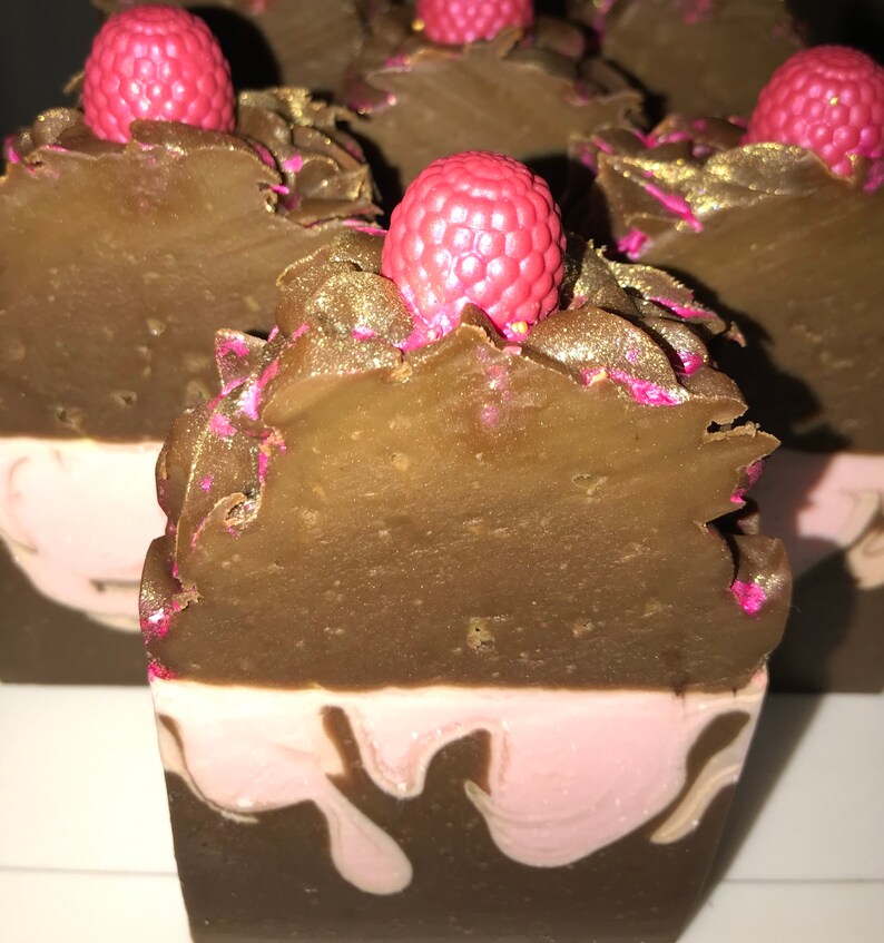 Raspberry Chocolate Truffle Artisan Soap DELICIOUS DESSERT SERIES image 6