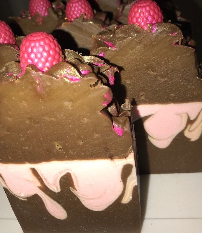 Raspberry Chocolate Truffle Artisan Soap DELICIOUS DESSERT SERIES image 8