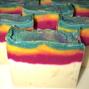 SALE - Island Mist Artisan Soap | Tropical Rainbow Soap