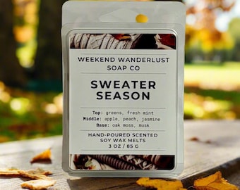 WAX TARTS | Wax MELTS for use with burner - Soy Wax - Autumn Fragrances | Dark Academia | Halloween